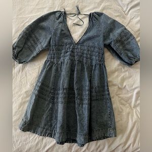 Free people denim mini dress sweet surrender